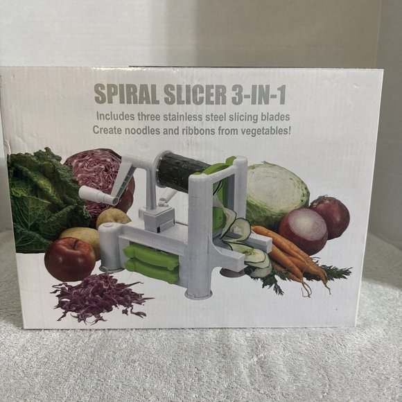 BJ's Club Spiral Slicer 3 in 1 Stainless Steel Slicing Blades NEW Item #34186 - Picture 2 of 7
